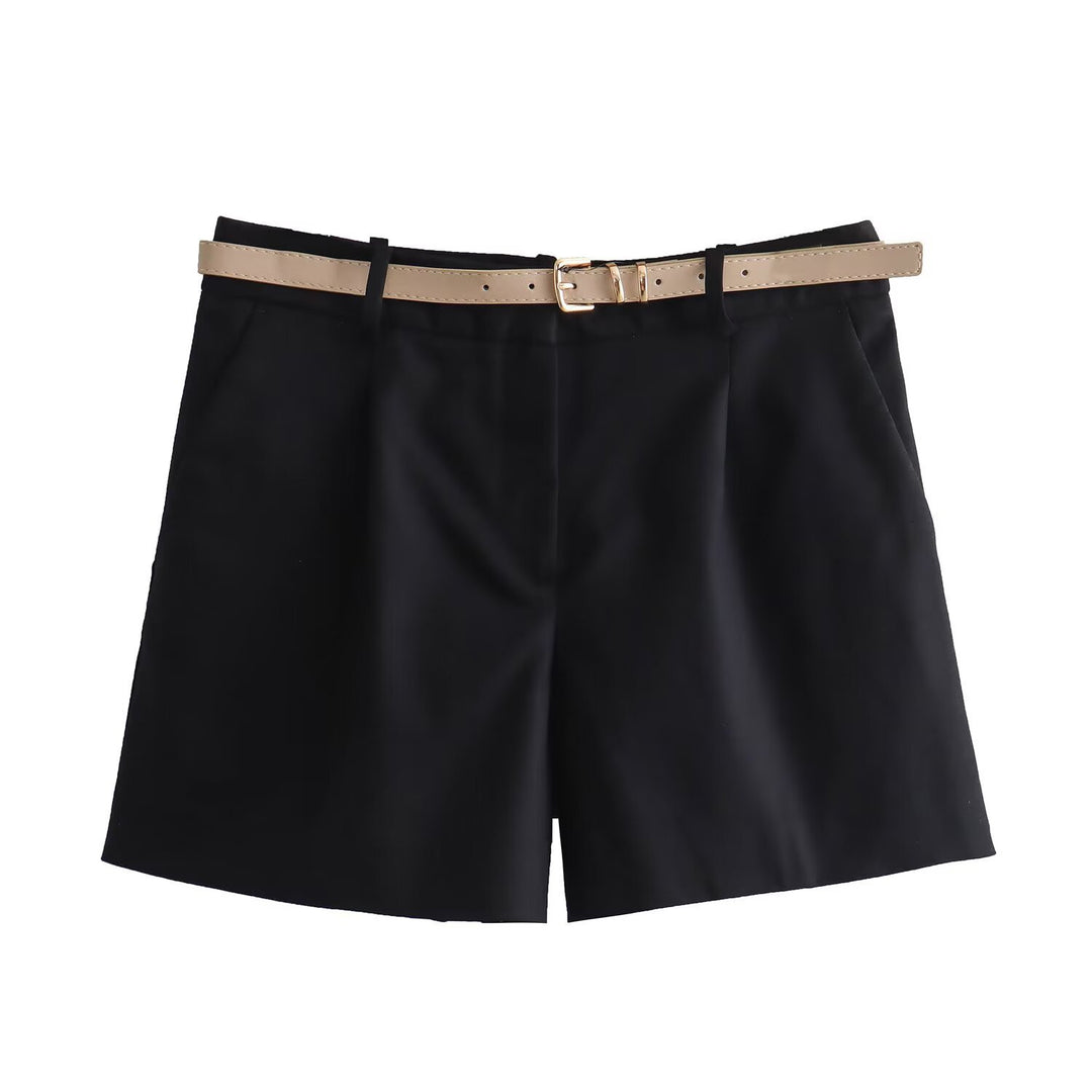 Damer eleganta shorts med praktiskt bälte Mirla-Eva Jonsson