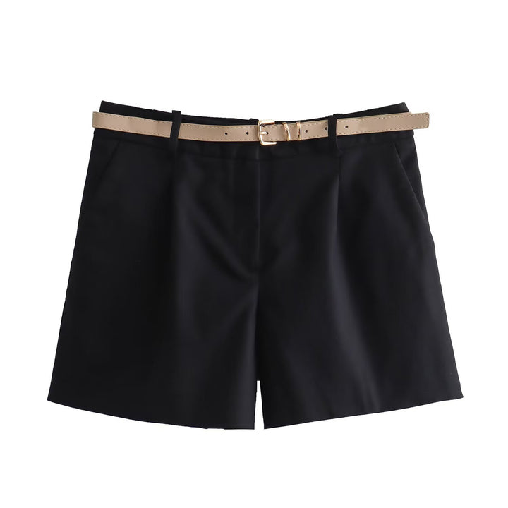 Damer eleganta shorts med praktiskt bälte Mirla-Eva Jonsson