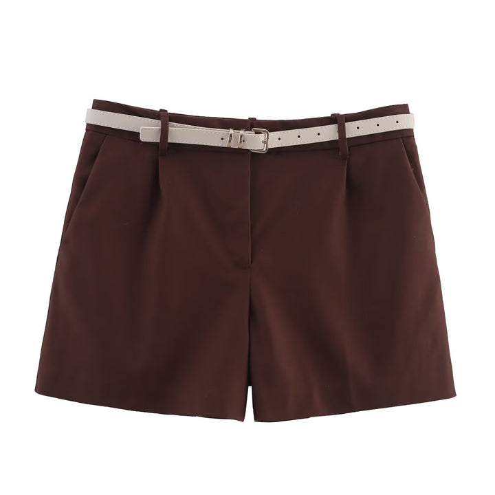 Damer eleganta shorts med praktiskt bälte Mirla-Eva Jonsson
