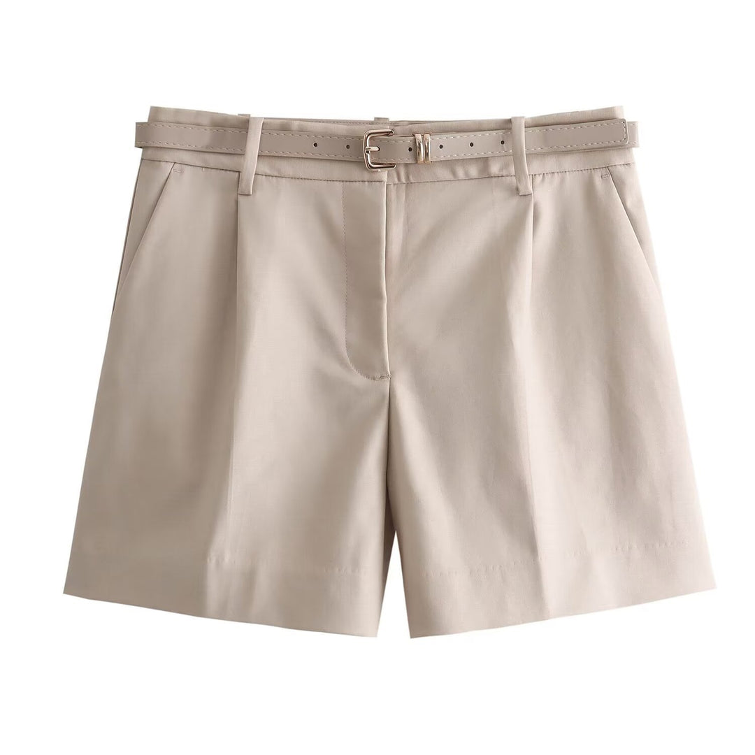 Damer eleganta shorts med praktiskt bälte Mirla-Eva Jonsson