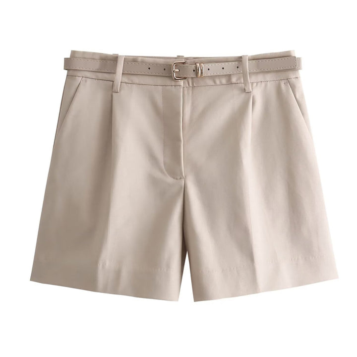 Damer eleganta shorts med praktiskt bälte Mirla-Eva Jonsson