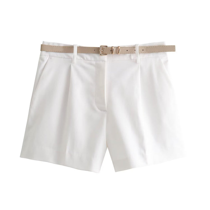 Damer eleganta shorts med praktiskt bälte Mirla-Eva Jonsson