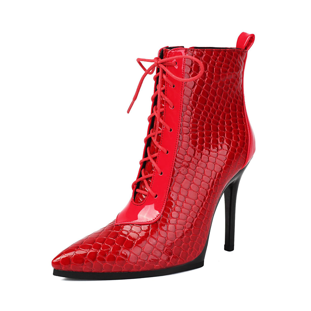Damer eleganta snörkängor med högklackad design Mirla-Eva Jonsson