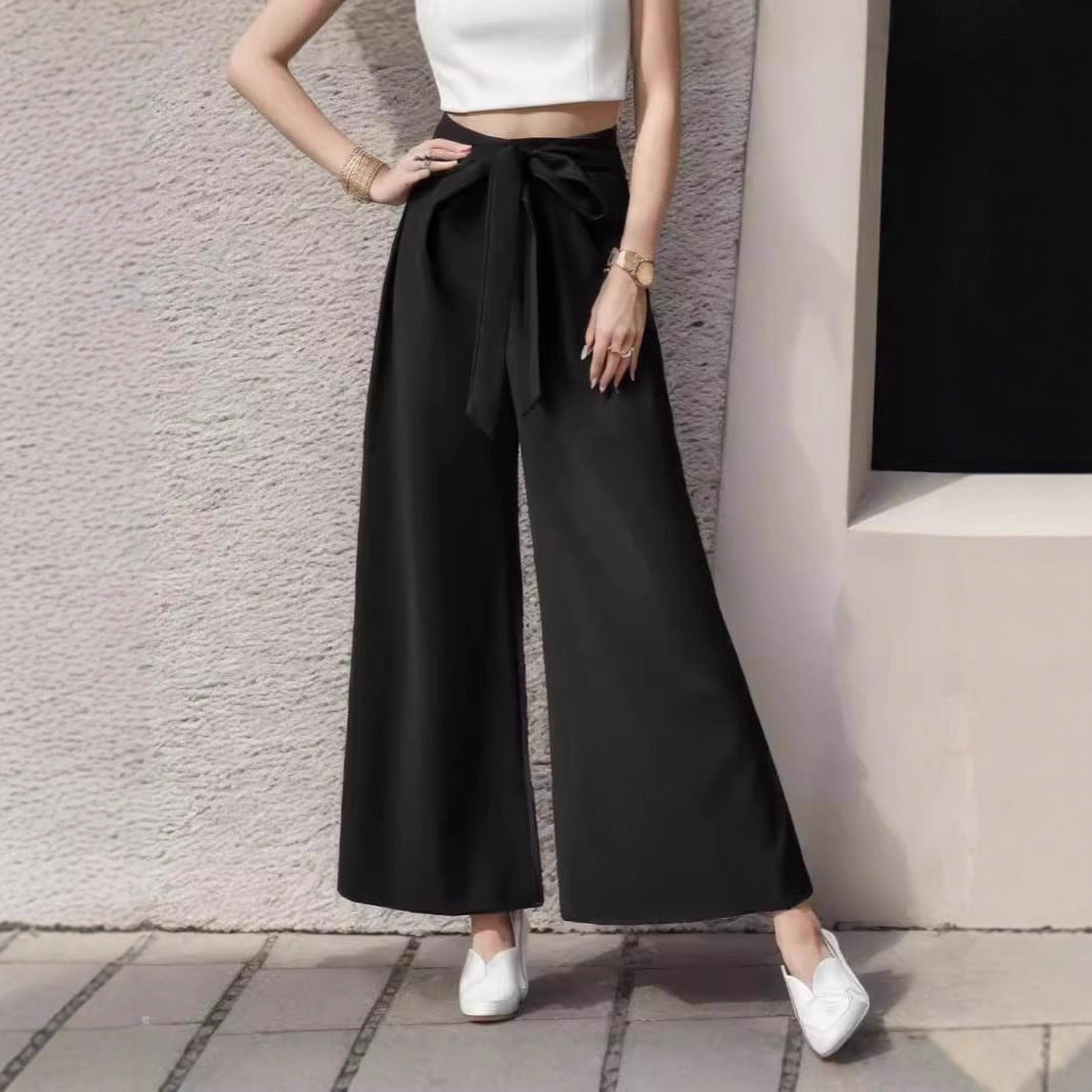 Damer eleganta vida byxor med avkortad midja Mirla-Eva Jonsson