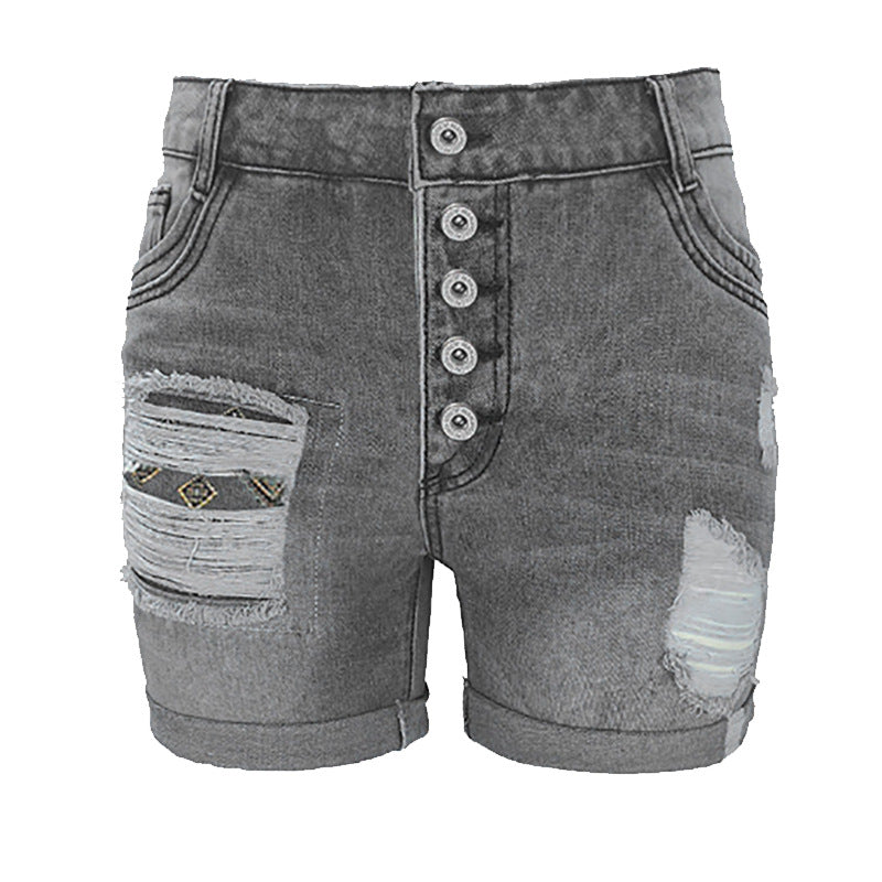 Damer fashion destruerade jeansshorts Mirla-Eva Jonsson