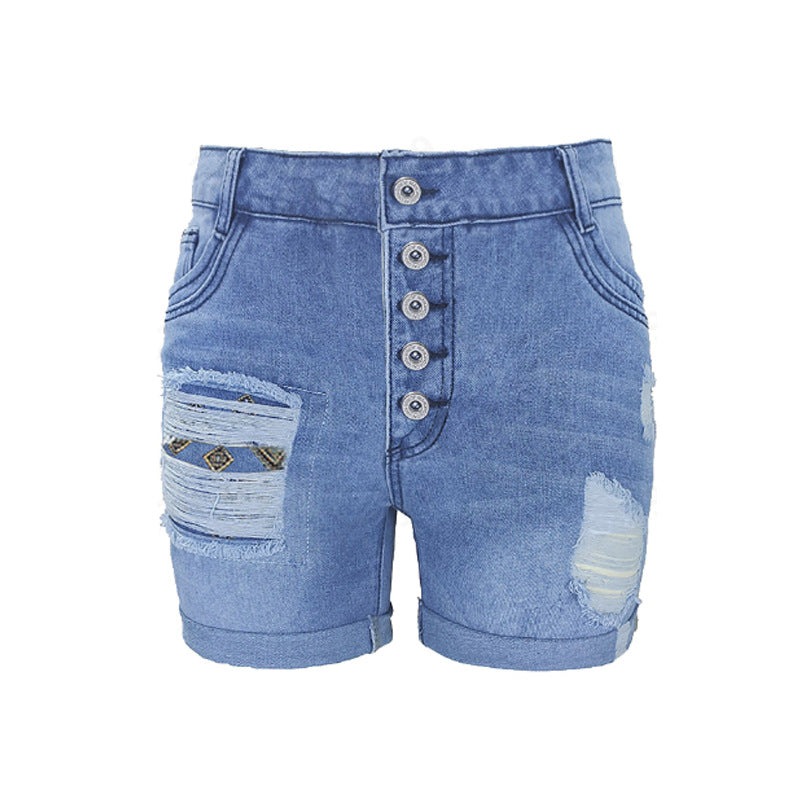 Damer fashion destruerade jeansshorts Mirla-Eva Jonsson