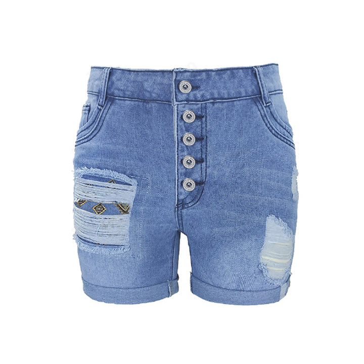 Damer fashion destruerade jeansshorts Mirla-Eva Jonsson