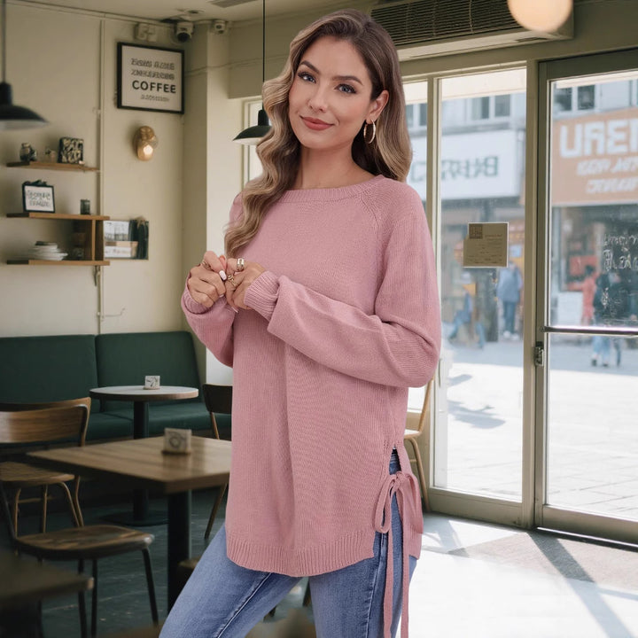 Damer fashionabel tröja med sidofästen Mirla-Eva Jonsson