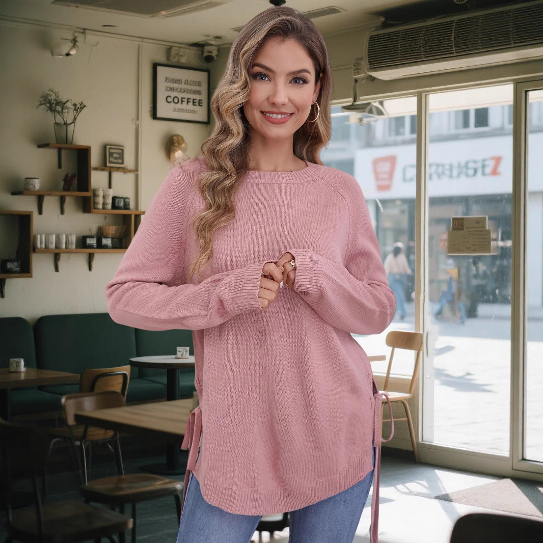 Damer fashionabel tröja med sidofästen Mirla-Eva Jonsson