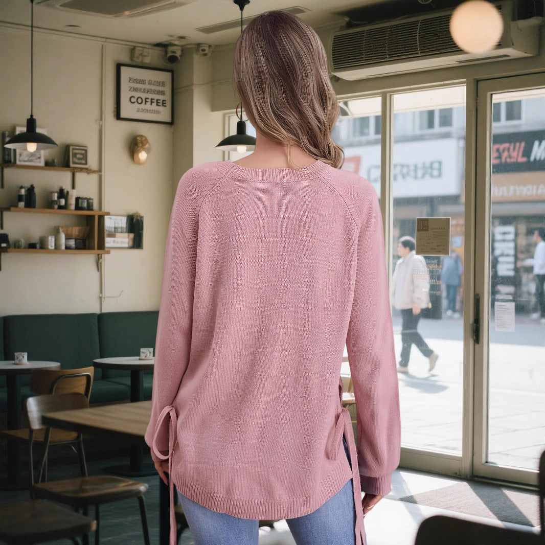 Damer fashionabel tröja med sidofästen Mirla-Eva Jonsson