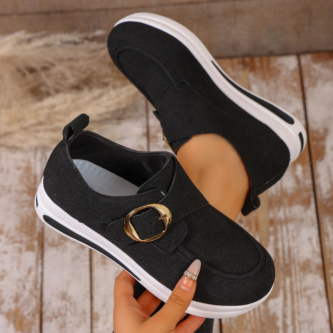 Damer fashionabla Slip-On Sneakers med elegant spänne Mirla-Eva Jonsson