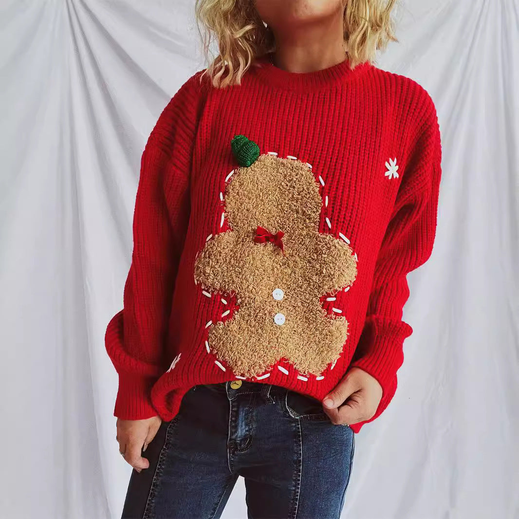 Damer festlig tröja med julkaksdesign Eva Jonsson-Eva Jonsson