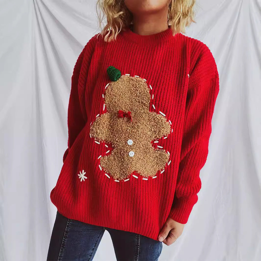 Damer festlig tröja med julkaksdesign Eva Jonsson-Eva Jonsson