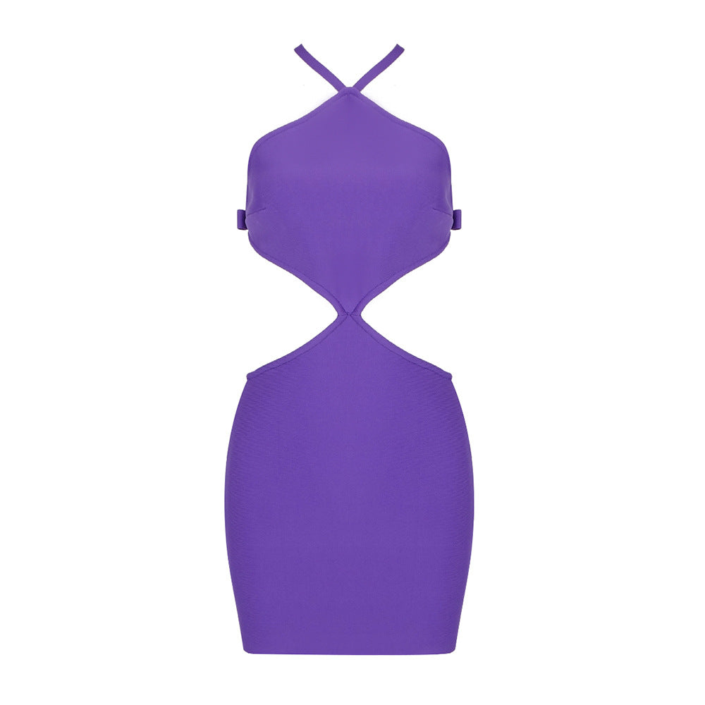 Damer figurformande Cut-Out klänning med halterneckdesign Mirla-Eva Jonsson