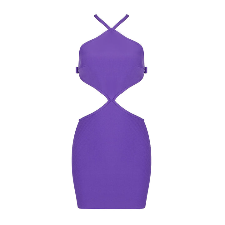 Damer figurformande Cut-Out klänning med halterneckdesign Mirla-Eva Jonsson