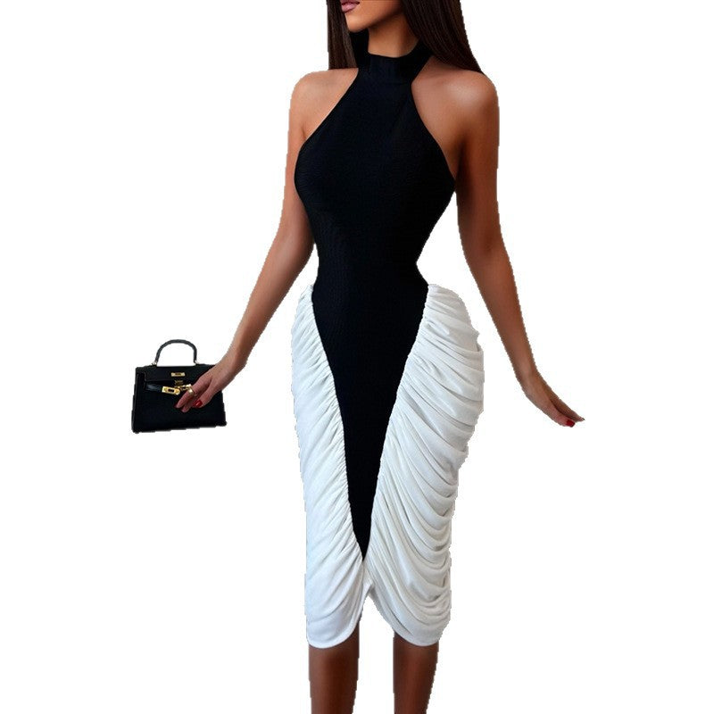 Damer figurnära Midi-dress med asymmetrisk design Mirla-Eva Jonsson