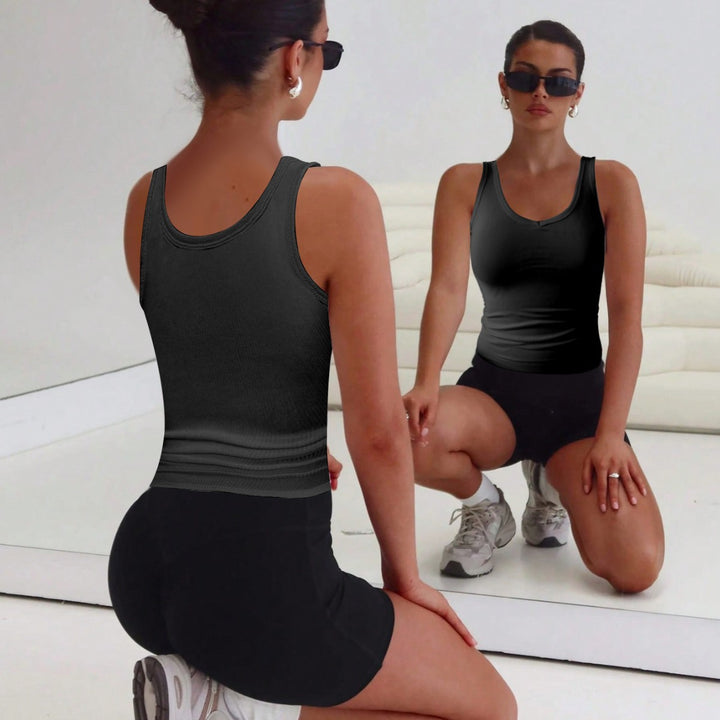 Damer figurnära V-hals tanktop set Mirla-Eva Jonsson