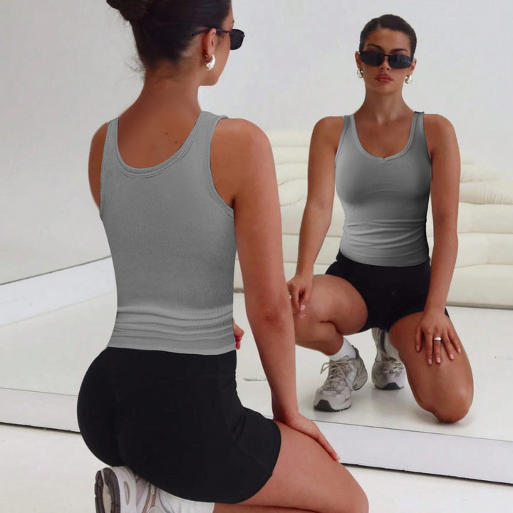 Damer figurnära V-hals tanktop set Mirla-Eva Jonsson