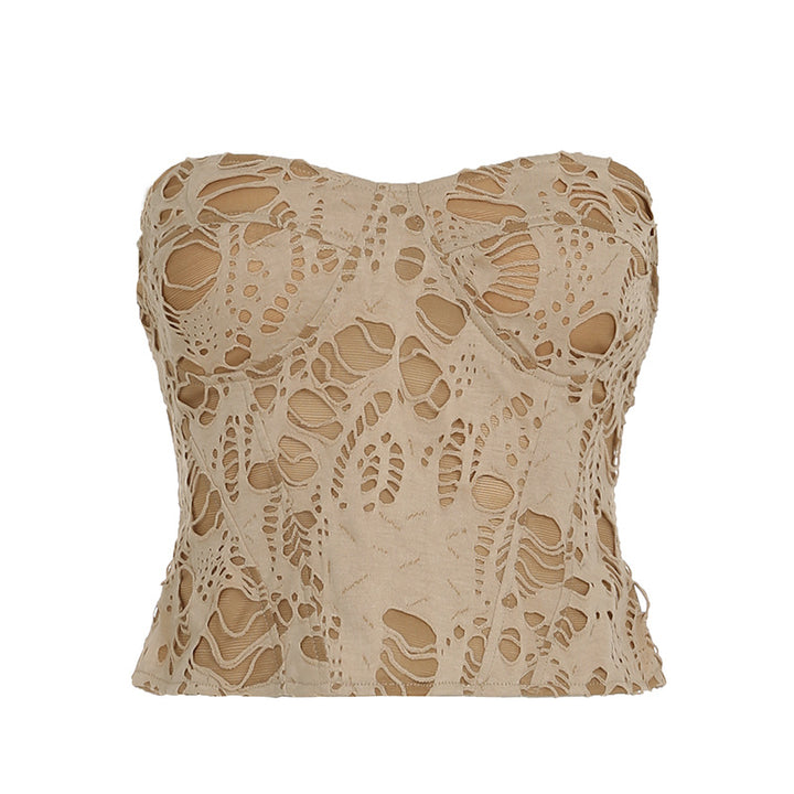 Damer figurnära bustier-top med imponerande cut-outs Mirla-Eva Jonsson
