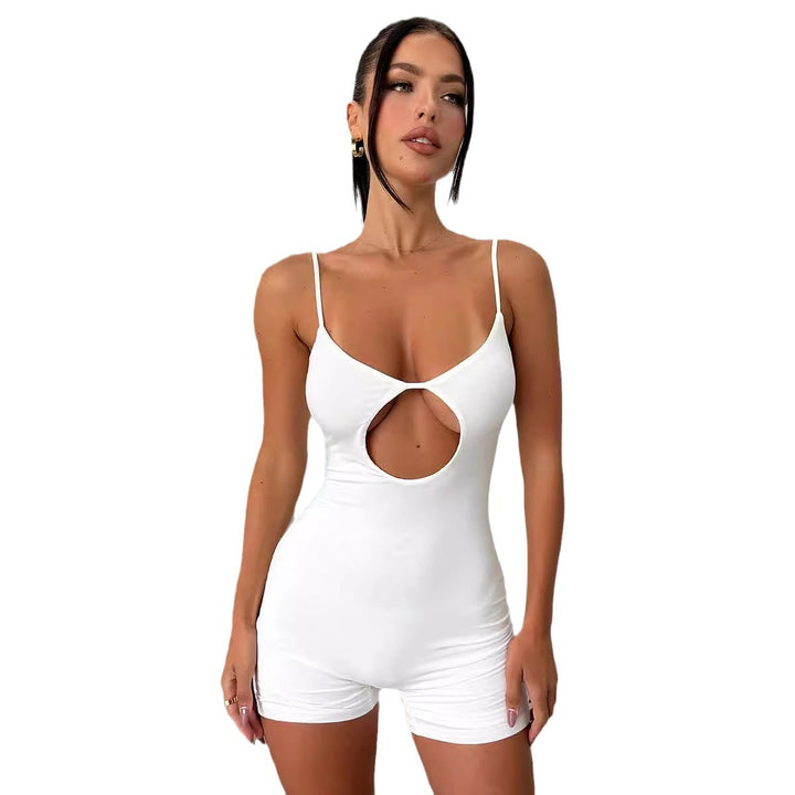 Damer figurnära byxdress med förföriska cut-out och spagettiband Mirla-Eva Jonsson