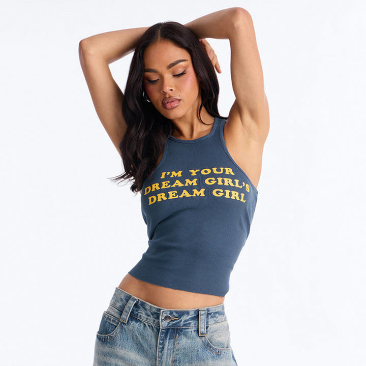 Damer figurnära crop-top med kreativt tryck Mirla-Eva Jonsson