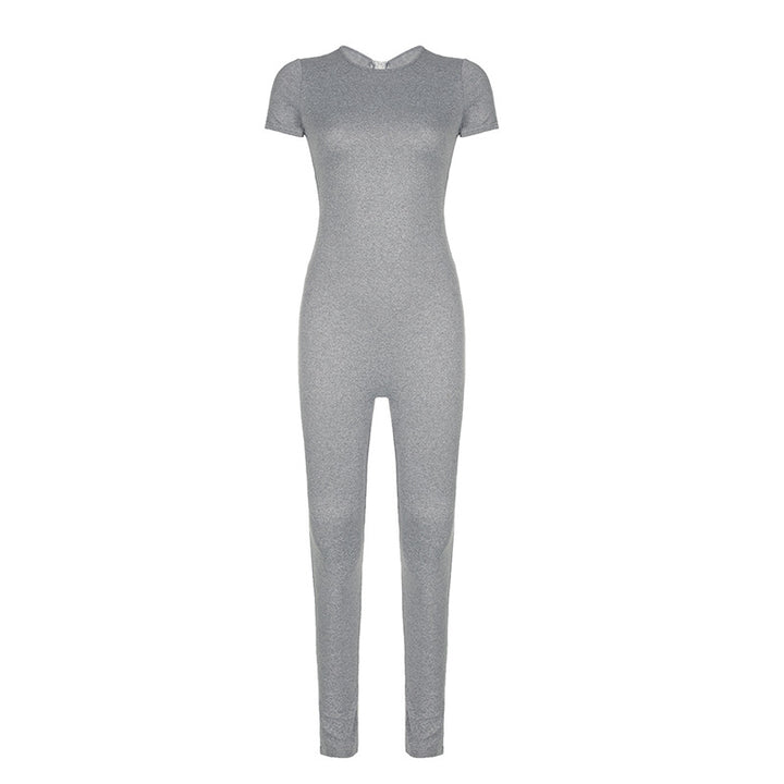 Damer figurnära jumpsuit med elegant dragkedja och smal ben Mirla-Eva Jonsson