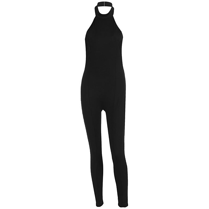 Damer figurnära jumpsuit med hög krage och ribbad struktur Mirla-Eva Jonsson