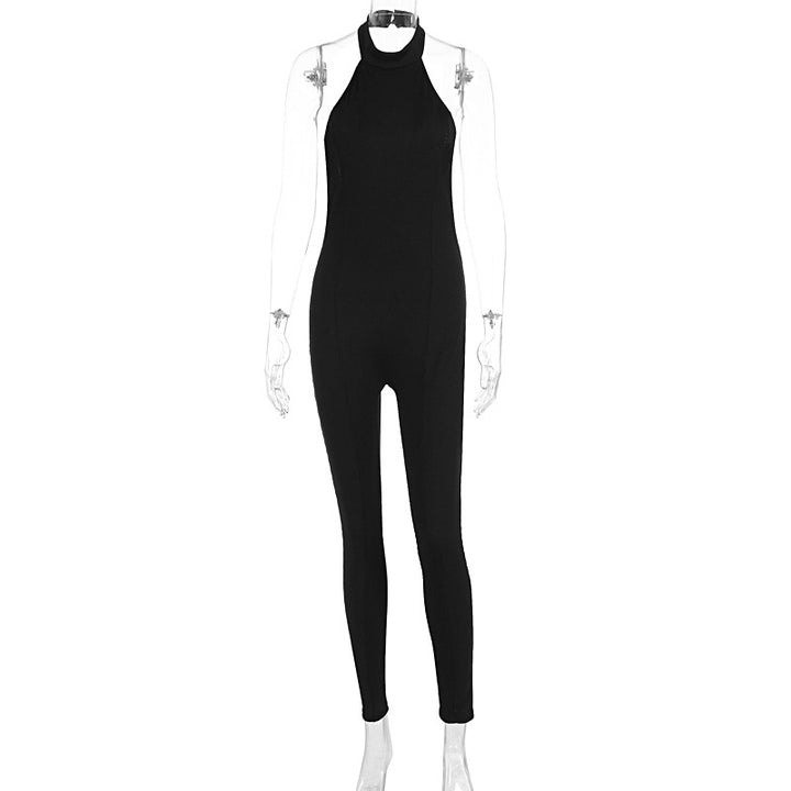 Damer figurnära jumpsuit med hög krage och ribbad struktur Mirla-Eva Jonsson