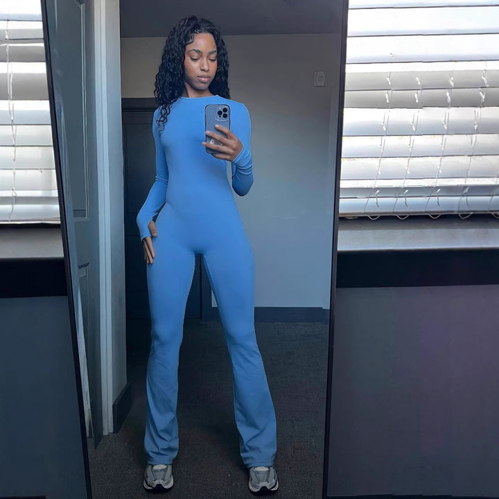 Damer figurnära jumpsuit med lång ärm Eva Jonsson-Eva Jonsson