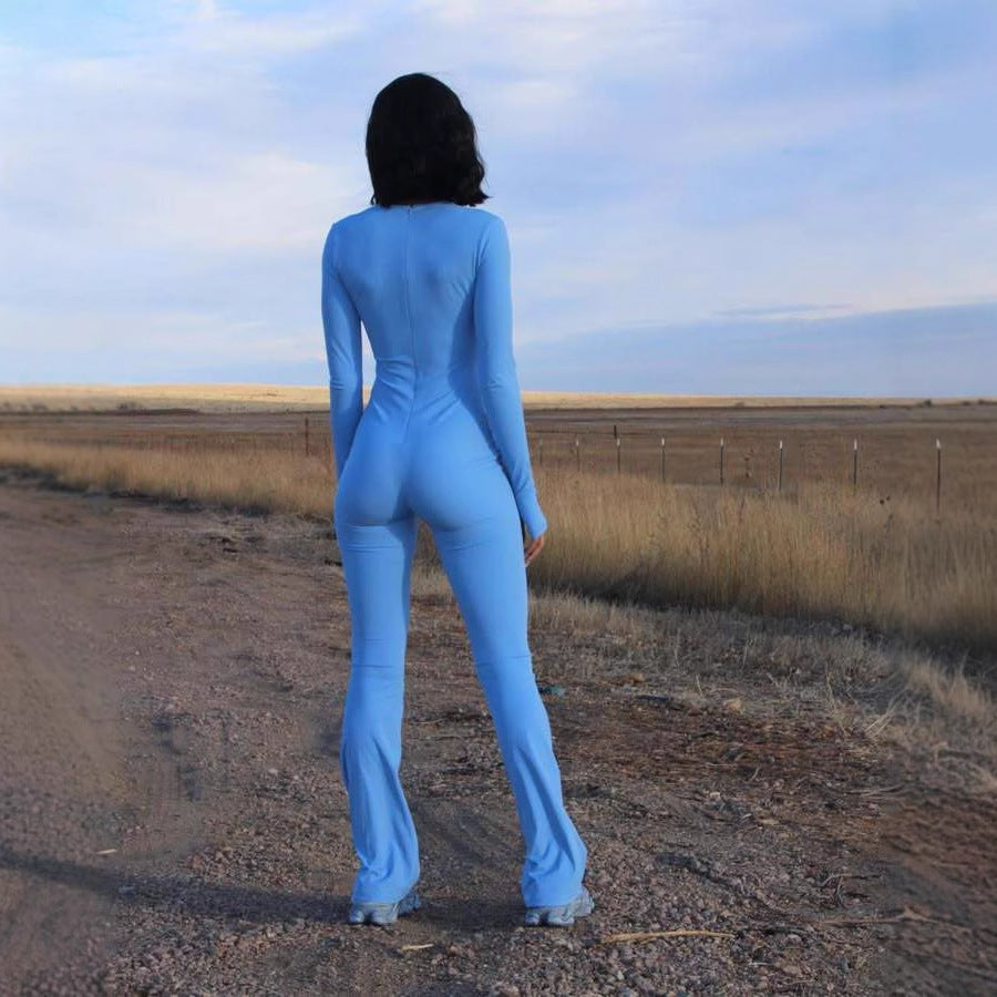 Damer figurnära jumpsuit med lång ärm Mirla-Eva Jonsson