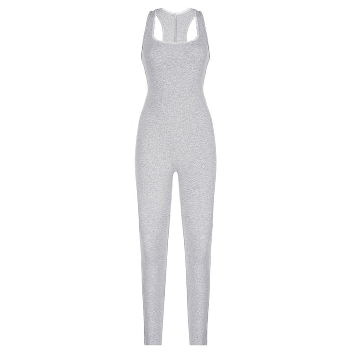 Damer figurnära jumpsuit med smala stänger och slät finish Mirla-Eva Jonsson