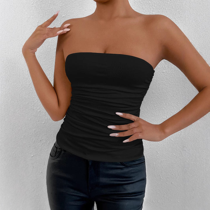 Damer figursättande bandeau-top med fint rynkade detaljer Mirla-Eva Jonsson