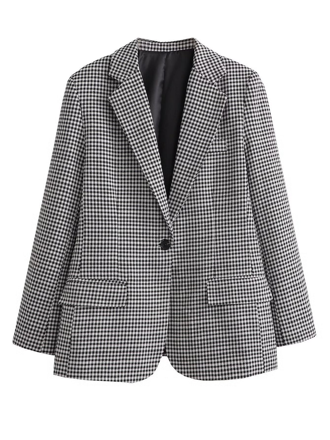 Damer figursydd blazer med elegant revers och praktiska fickor Mirla-Eva Jonsson