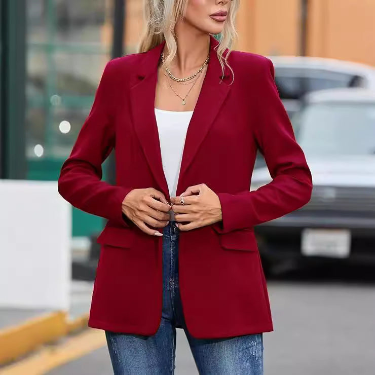 Damer figursydd blazer med knytbälte Mirla-Eva Jonsson