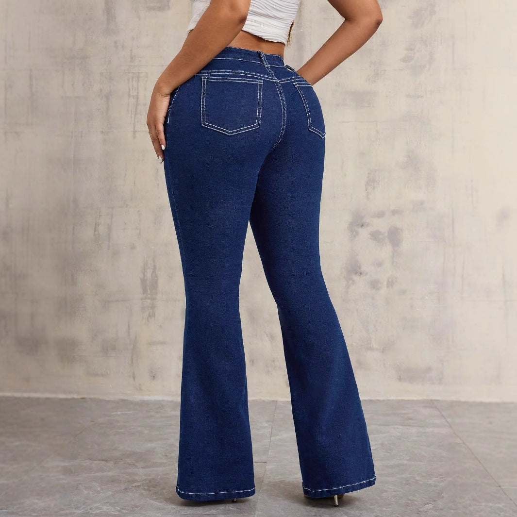 Damer flare högmidjade jeans Mirla-Eva Jonsson