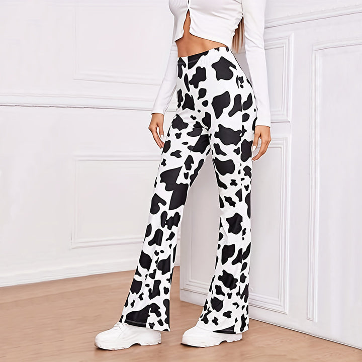 Damer flare leggings med djurmönster Mirla-Eva Jonsson