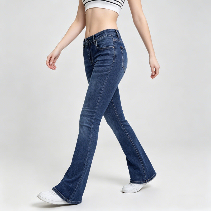Damer flared jeans i klassisk 70-tal stil med hög midja Mirla-Eva Jonsson