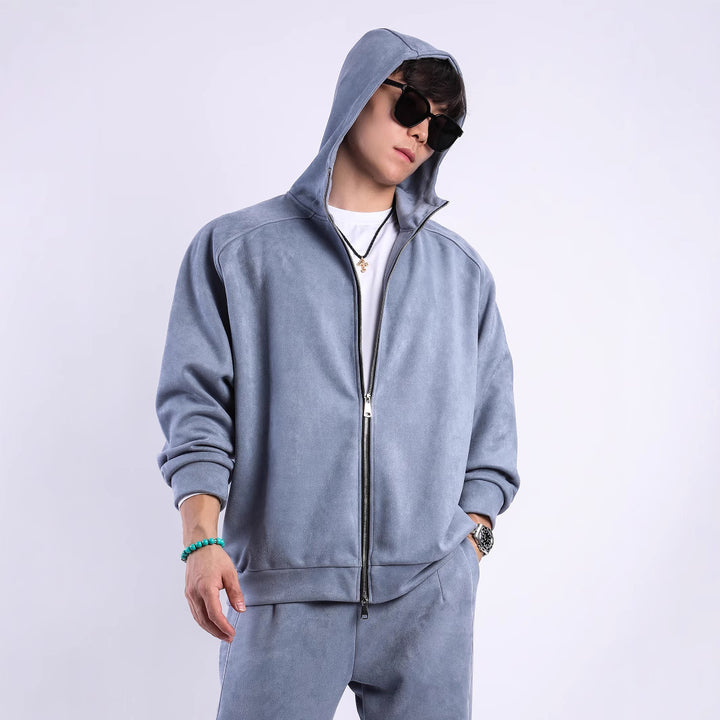 Damer fleece-hoodie med praktisk dragkedja fram och bekväm passform Mirla-Eva Jonsson