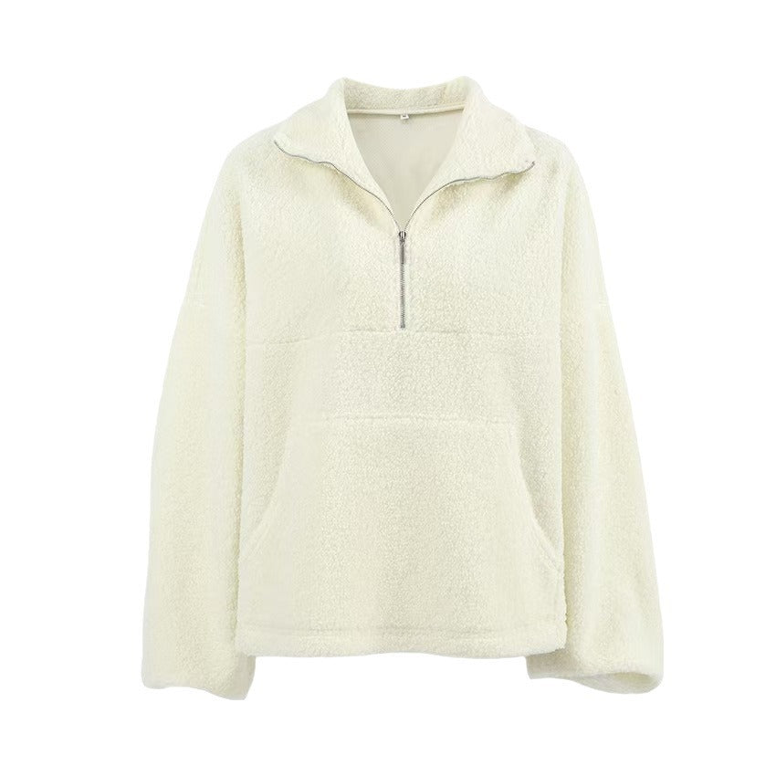 Damer fleece-tröja med hög krage Mirla-Eva Jonsson