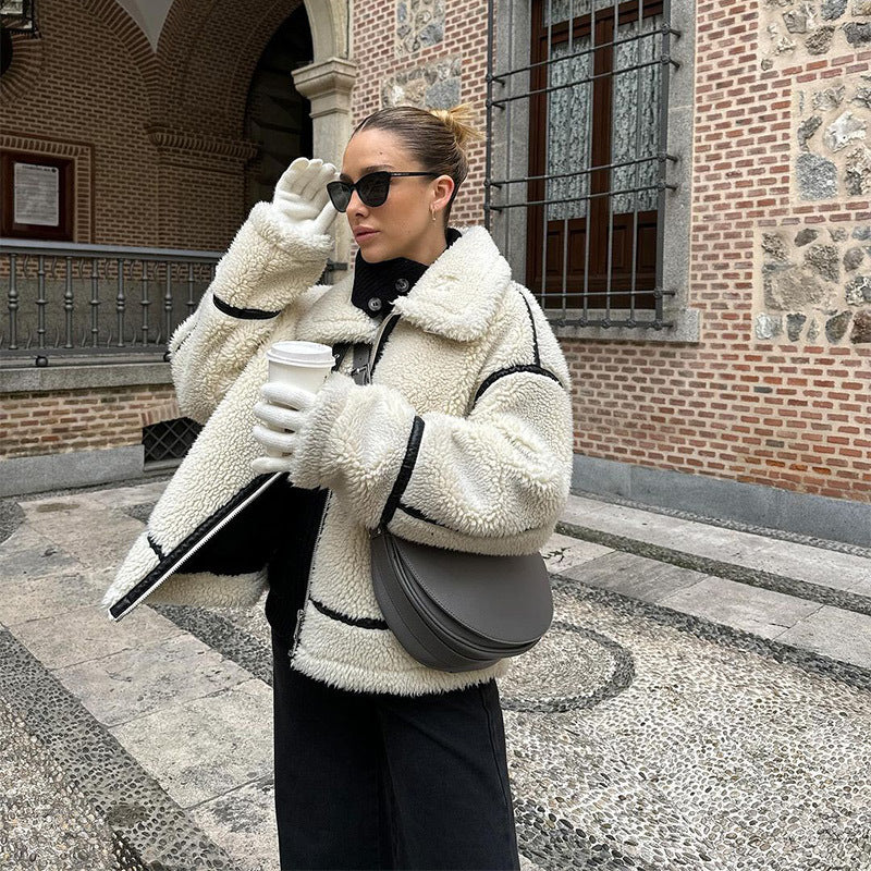 Damer fleecejacka med hög krage Mirla-Eva Jonsson