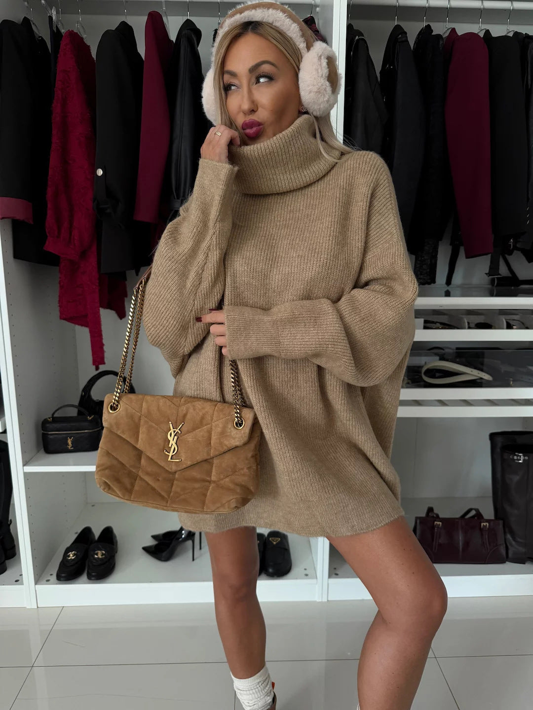 Damer fluffig oversized sweatshirt Mirla-Eva Jonsson