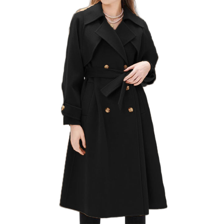 Damer fodrad trenchcoat med stor slag och midjebälte Mirla-Eva Jonsson