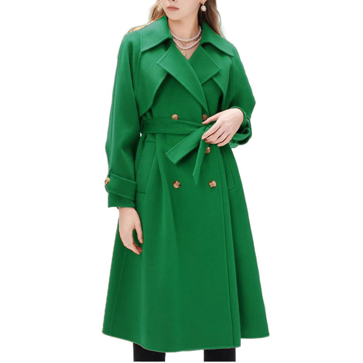 Damer fodrad trenchcoat med stor slag och midjebälte Mirla-Eva Jonsson