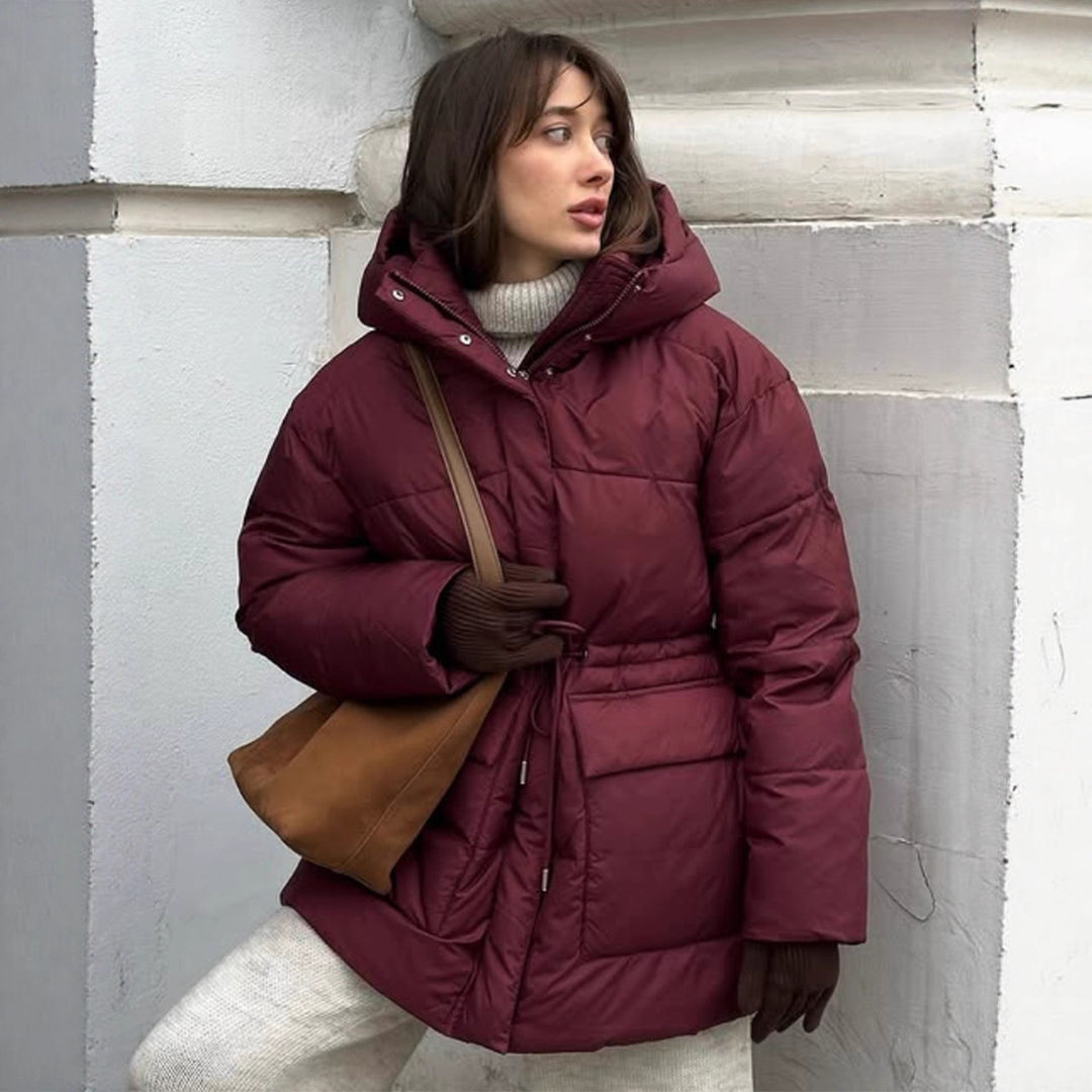 Damer fodrade vinterjacka med justerbar midjeutdragning Mirla-Eva Jonsson