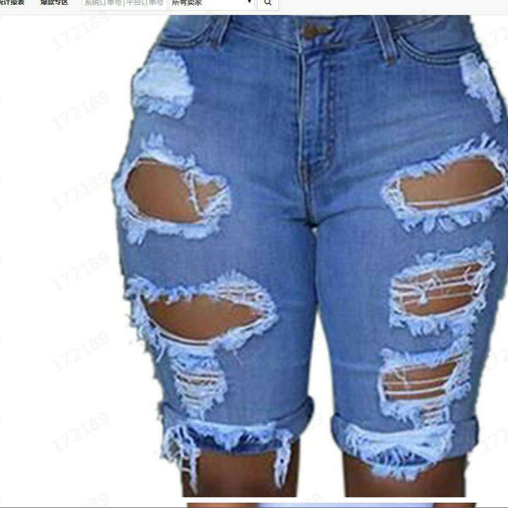 Damer förstörda denimbyxor med avslappnad passform och trendiga revärddetaljer Mirla-Eva Jonsson