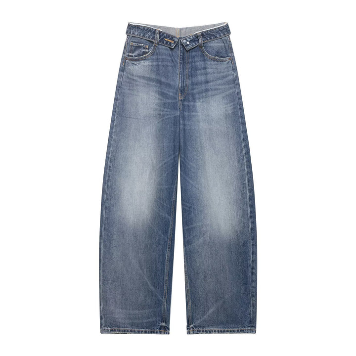 Damer förstörda jeans i avslappnad baggy-stil Mirla-Eva Jonsson