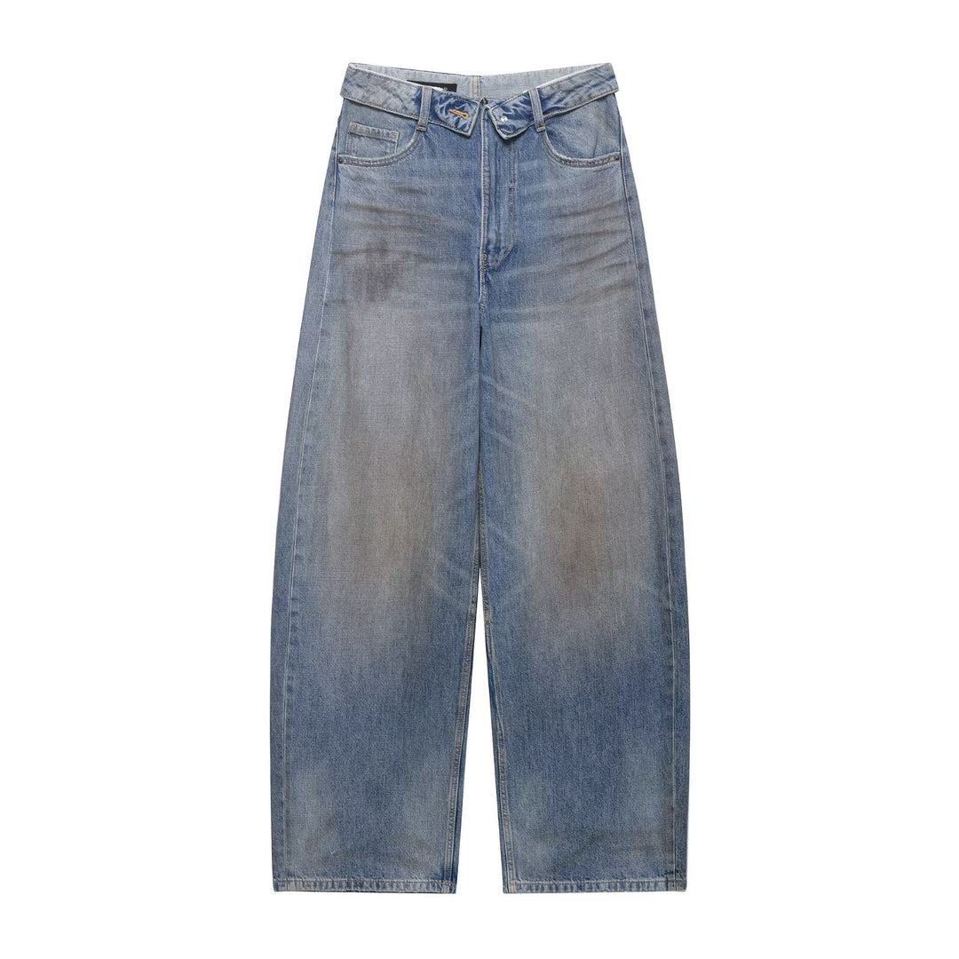 Damer förstörda jeans i avslappnad baggy-stil Mirla-Eva Jonsson