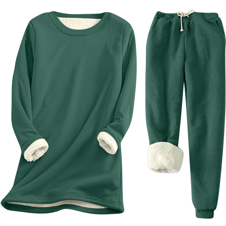 Damer fritid sweatshirt-set med mysig innersula och avslappnad passform Mirla-Eva Jonsson