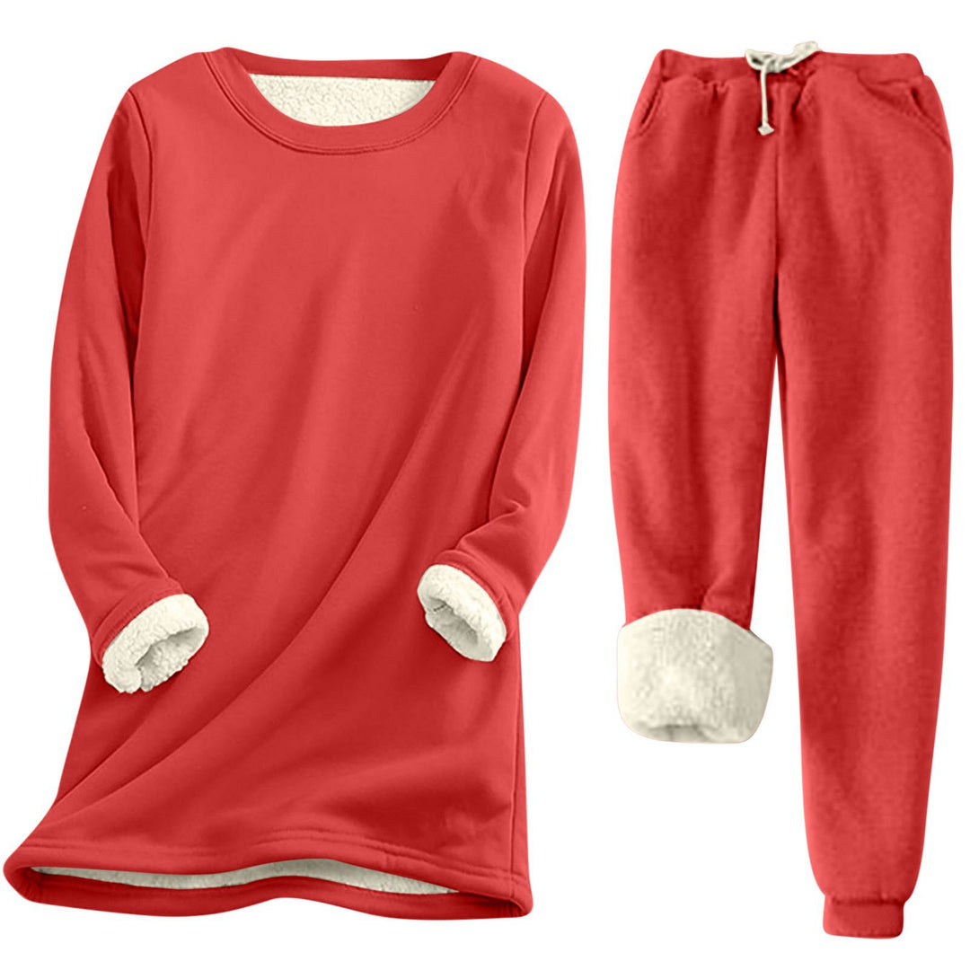 Damer fritid sweatshirt-set med mysig innersula och avslappnad passform Mirla-Eva Jonsson