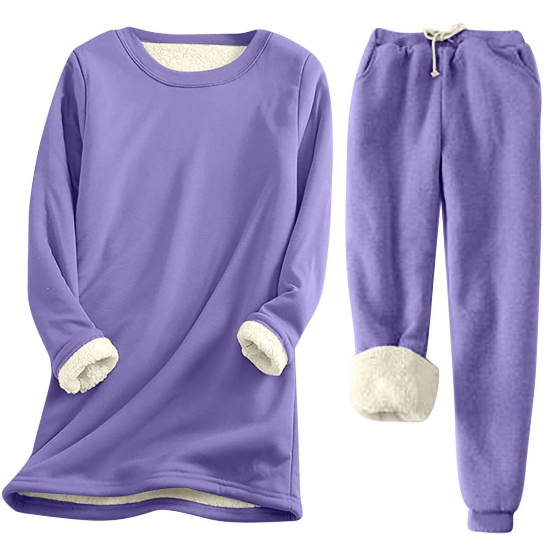 Damer fritid sweatshirt-set med mysig innersula och avslappnad passform Mirla-Eva Jonsson